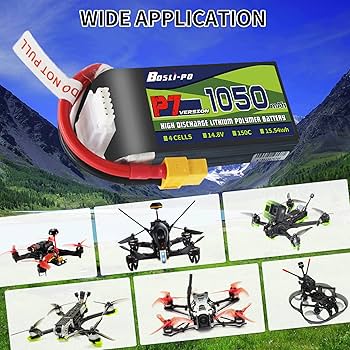 Amazon.com: BosLi-Po 4S Lipo Battery 1050mAh 14.8V 150C Lipo